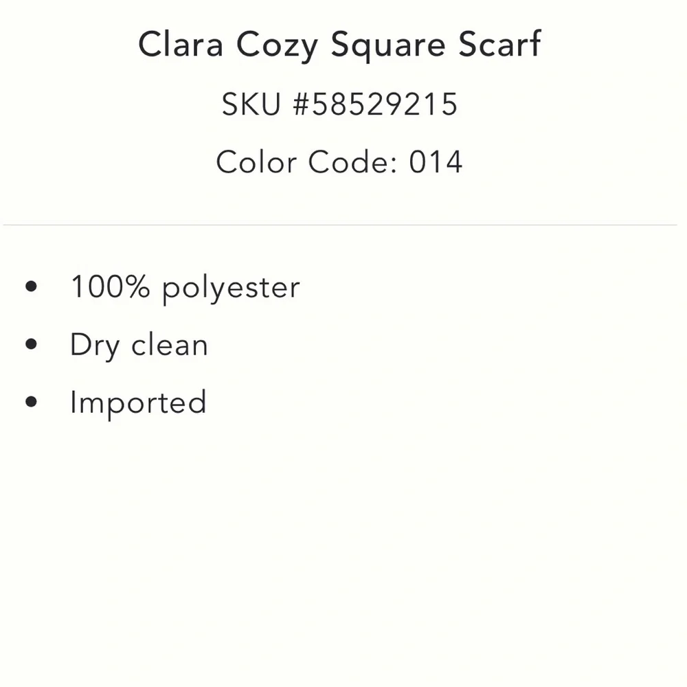 Anthropologie Clara Cozy Square Scarf